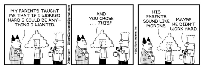 Image result for cartoon all talk no follow through dilbert